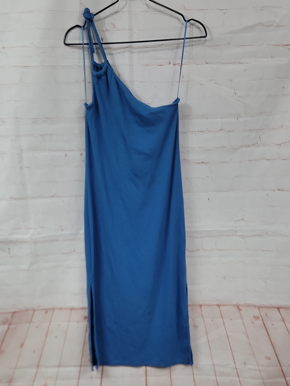 Old Navy Royal Blue One-Shoulder Slip Dress